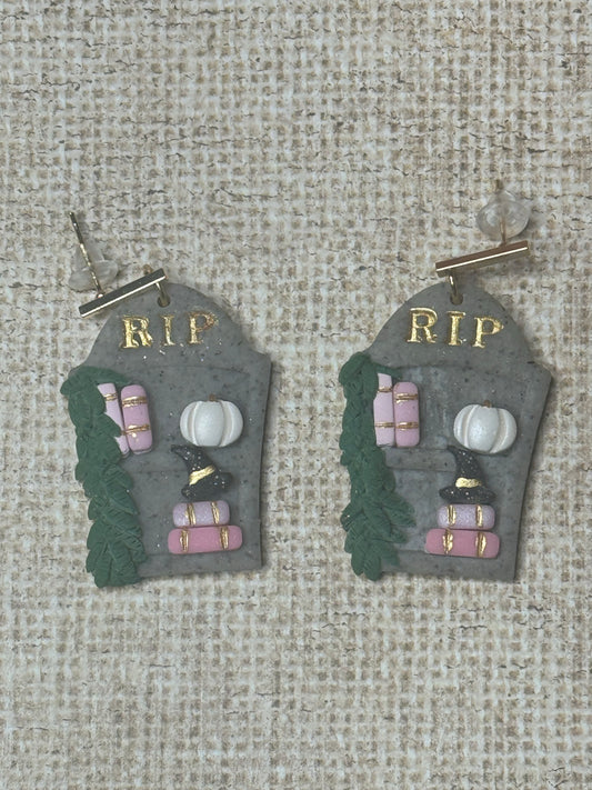 “That witch” bookshelf earrings